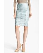 Blumarine Metallic Python Print Skirt - Lyst