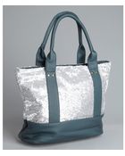 Deux Lux Teal and Silver Sequined Felix Tote - Lyst