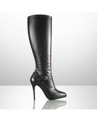 Ralph Lauren Collection Vivera Equestrian Calf Boot - Lyst