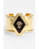 Tory Burch Wide Monogram Cuff - Lyst