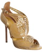 Sergio Rossi Laser Cut Sandal - Lyst