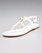 Tory Burch Robinson Logo Flat Thong Sandals - Lyst