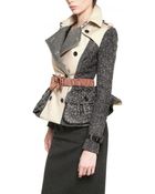 Burberry Prorsum Wool Tweed Double Cotton Twill Jacket - Lyst