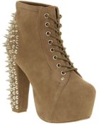 Jeffrey Campbell Lita Platform Ankle Boot Spike Taupe - Lyst