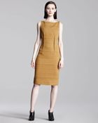 Lela Rose Pin Tucked Knit Dress - Lyst