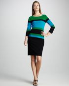 Misook Colorblock Dress - Lyst