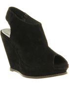 Office Wake Up Call Wedge Black Nubuck - Lyst