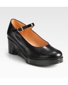 Robert Clergerie Leather Mary Jane Wedge Pumps - Lyst