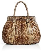 Zagliani Leopard Print Puffy Bag - Lyst