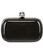 Alexander McQueen Classic Skull Patent Leather Box Clutch - Lyst