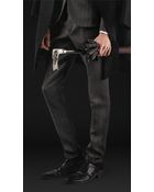 Burberry Prorsum Skinny Fit Herringbone Wool Trousers - Lyst