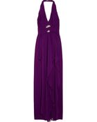 Notte By Marchesa Pleated Silk Chiffon Gown - Lyst