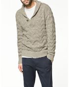 Zara Plaited Twister Yarn Sweater - Lyst