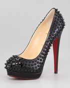 Christian Louboutin Alti Spiked Red Sole Pump - Lyst