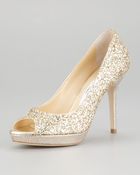 Jimmy Choo Luna Peeptoe Pump - Lyst