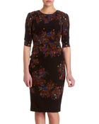 Erdem Half Sleeve Floral Dress - Lyst