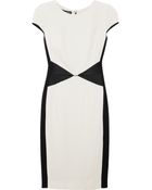 Narciso Rodriguez Paneled Silksatin and Crepe Dress - Lyst