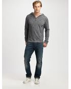Vince Hooded Henley - Lyst
