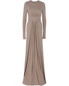 Elie Saab Long Sleeved Jersey Gown - Lyst