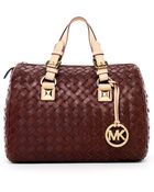 Michael Kors Grayson Woven Medium Satchel - Lyst