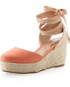 Schutz Ankle-Wrap Espadrille Wedge - Lyst
