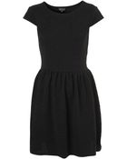 Topshop Floral Jacquard Flippy Dress - Lyst