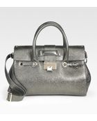 Jimmy Choo Rosalie Metallic Leather Satchel - Lyst