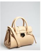 Jimmy Choo Nude Leather Rosalie Crossbody Satchel - Lyst
