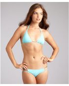 Just Cavalli Aqua Nylon Cut Out Sides Bikini Bottom - Lyst