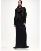Rick Owens Leather Jacket - Lyst