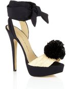 Charlotte Olympia Pom Peep Toe Sandal - Lyst