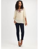 Beyond Vintage Embroidered Poncho Blouse - Lyst