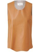 Maison Margiela Structured Leather Tunic Top - Lyst