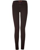 J Brand Noirbrown Mid Rise Skinny Jean - Lyst