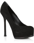 Saint Laurent Tribtoo Suede Pump - Lyst