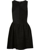 Topshop Textured Pleat Tunic - Lyst