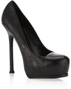 Saint Laurent Tribtoo Embroidered Platform - Lyst