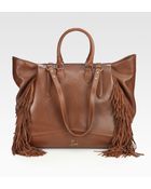 Christian Louboutin Justine Fringed Tote - Lyst