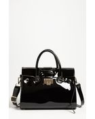 Jimmy Choo Rosalie Patent Leather Satchel - Lyst