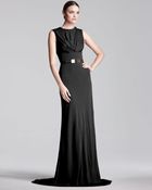 Elie Saab Sleeveless Jersey Gown - Lyst