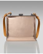Pour La Victoire Metallic Square Clutch - Lyst