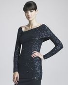 Donna Karan New York Off-The-Shoulder Sequined Cashmere Top - Lyst
