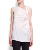 Mango Draped Top - Lyst