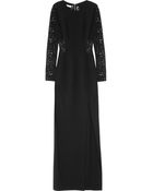 Michael Kors Stretch Wool Crepe And Lace Gown - Lyst