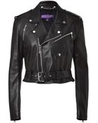 Ralph Lauren Collection Black Leather Davidson Jacket - Lyst