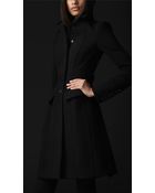 Burberry Prorsum Crêpe Wool Tailored Coat - Lyst