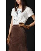 Burberry Prorsum Terrier Graphic Cotton Tshirt - Lyst