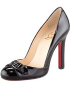 Christian Louboutin Lilibelt Patent Thickheel Pump - Lyst