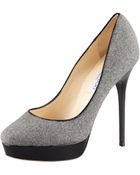 Jimmy Choo Cosmic Flannel Patent Pump - Lyst