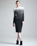 Oscar de la Renta Ombre Speckled Knit Dress - Lyst